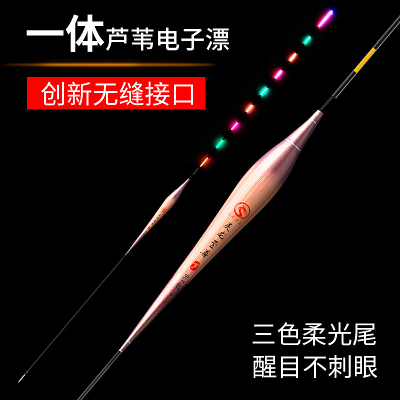 一体无缝接口芦苇电子漂夜光漂高灵敏黑坑鲫鲤鱼漂罗非漂夜钓浮漂