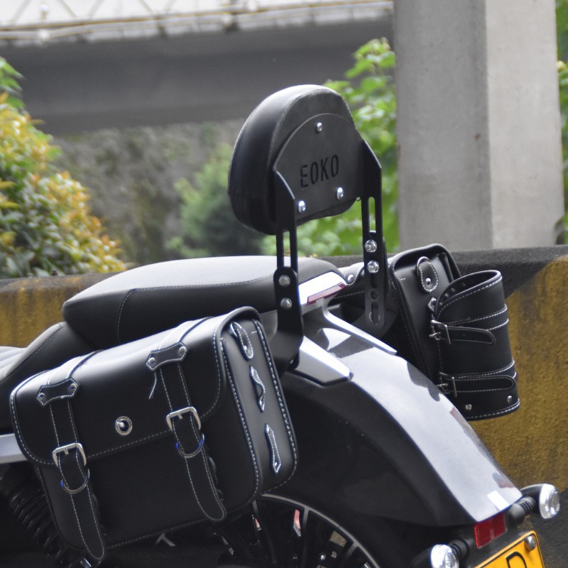 适用奔达灰石300后靠背货架边包箱带快拆支架复古改装帆布包防水