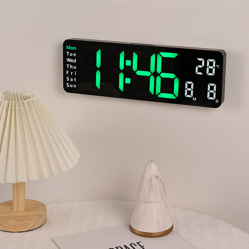 简约大屏幕数字正倒计时电子夜光挂钟家用客厅钟表壁挂墙时钟闹钟