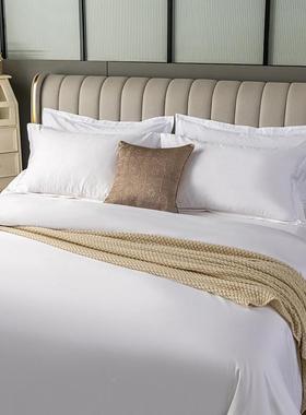 0套S酒店6四件套酒店布用草白色QCP贡缎民宿被套床单枕宾馆床上品