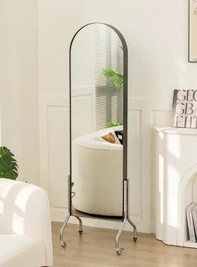 简穿约试衣镜子志两用收纳家用落杂地镜可移架动衣VEH镜可旋转全