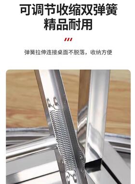 K摊VJZ家304D不锈钢折叠餐桌用简约圆7桌食堂排档夜宵摆烧烤户外