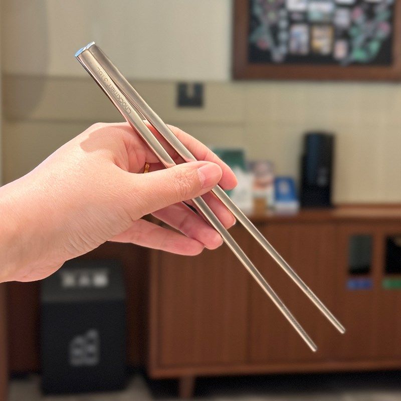 高级哑光质感!316L不锈钢防烫防滑家用食品级防霉耐高温高档筷子