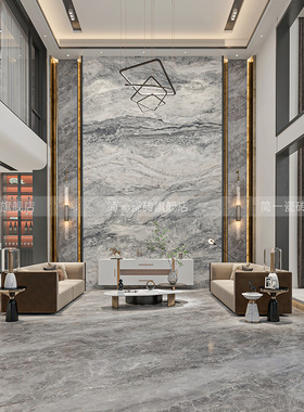 GANI简一 英格兰灰客厅餐厅瓷砖地板砖耐磨防滑大理石瓷砖