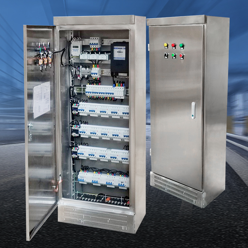 不锈钢LX-21柜配电箱配电柜路灯控制箱室内网络机柜网络交换机柜