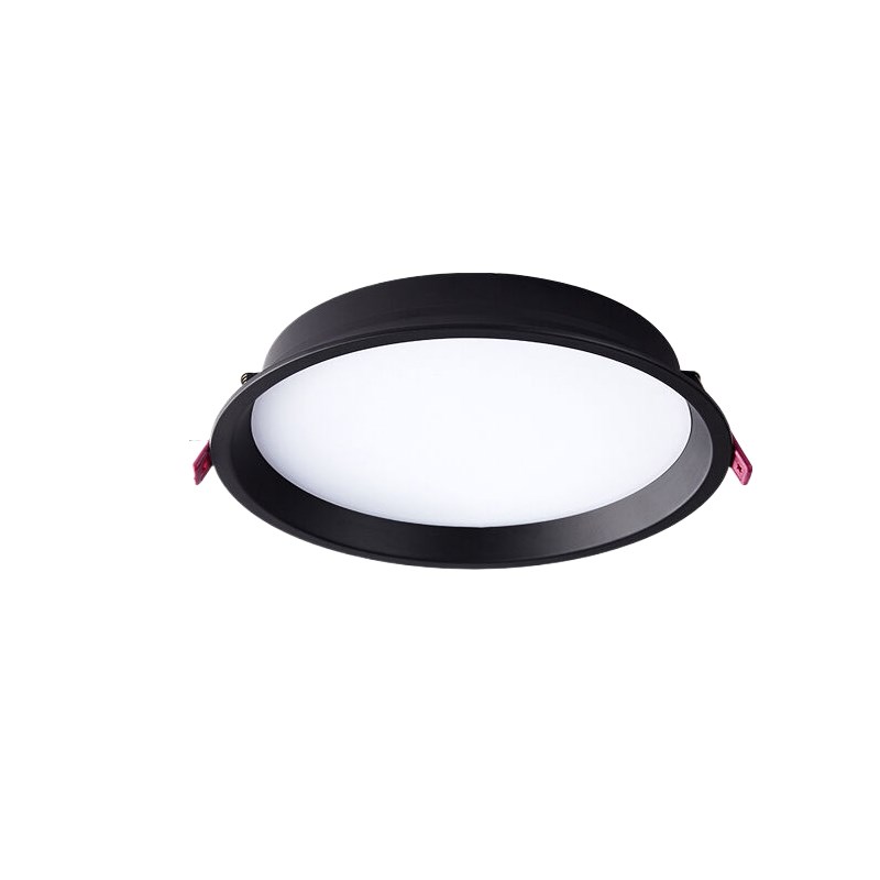 圆形无主灯筒灯嵌入式暗装超薄窄边框防眩光筒灯客厅餐厅过道商用