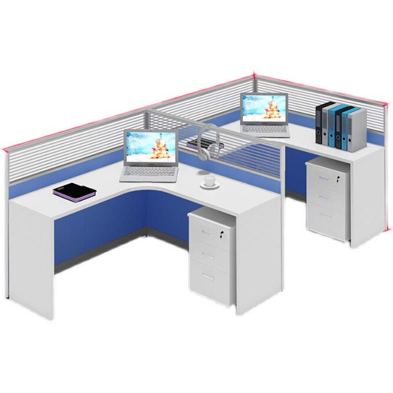 深圳L型办公桌椅卡位人位办公卡座屏风桌隔断人职员弧形电脑桌