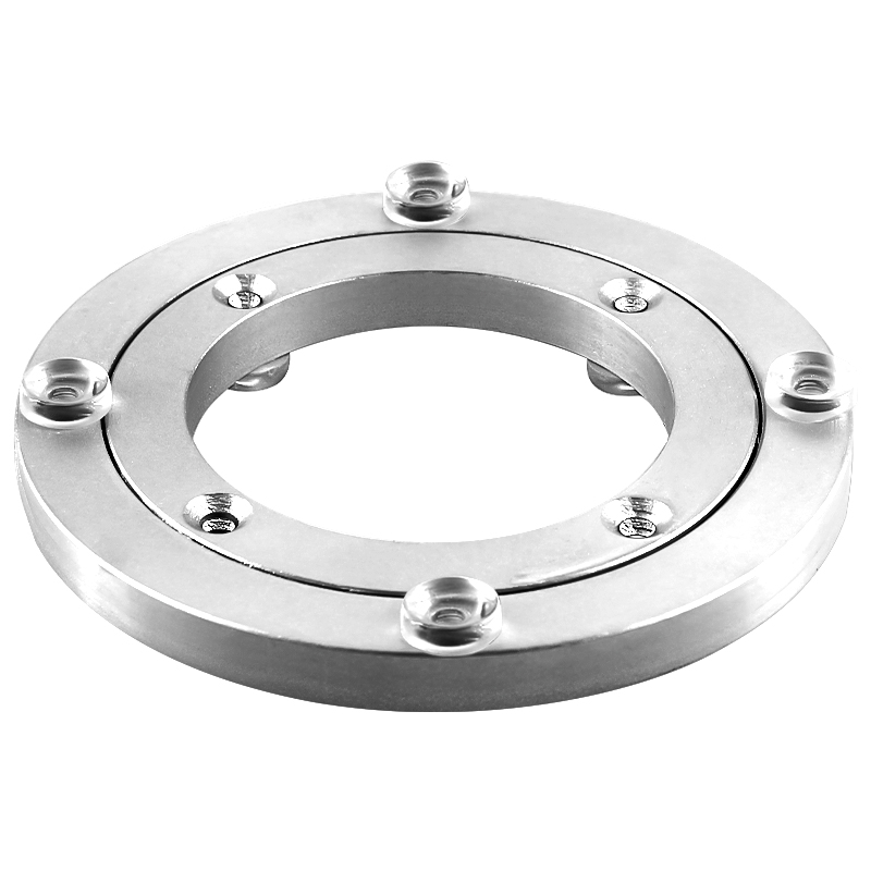 餐桌转盘底座 旋转轴承铝合金大理石木质圆桌玻璃实木质家用转盘