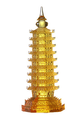真琉璃文昌塔九层十三层方位摆件客厅房书桌办公商务文昌位塔摆件