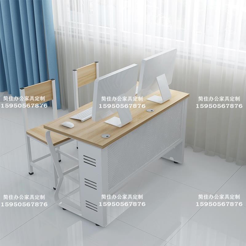 学校机房微机室电脑桌教师培训室办公台式桌班电脑桌椅人课桌椅