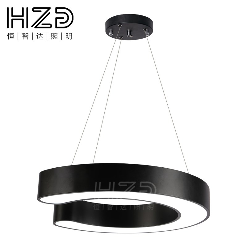 C形圆环吊灯工业风led圆圈灯办公室健身房店铺大堂商场环形灯具