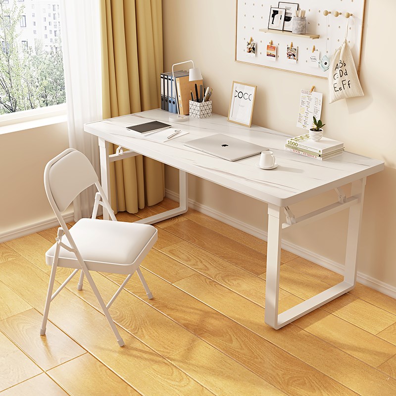 折叠桌子长方形学生书桌简约电脑桌现代办公桌简易长条桌家用餐桌