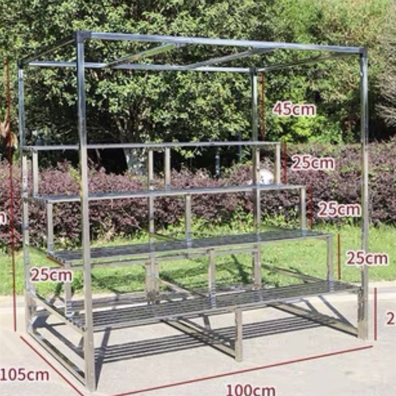 遮阳不锈钢花架子阶梯式阳台布置多肉多层架室外植物摆放架花盆架