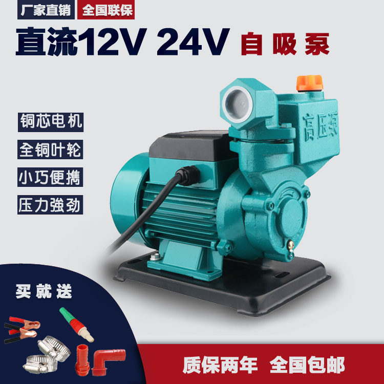 直流变频12v48v小型自吸水泵车载抽水机洒水浇菜洗车花园抽水泵