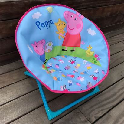 出口款小猪款折叠椅子凳子儿童月亮椅子安全小椅子家用小椅子