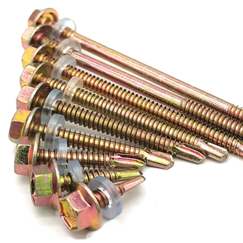 整箱外六角钻尾螺丝燕尾螺丝钉彩钢瓦钉钻铁自攻自钻螺丝钉加长