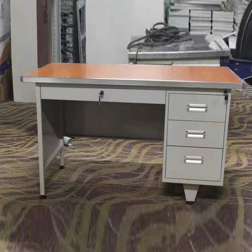 金属办公桌单人铁皮桌经典耐用抽屉带锁书桌家用写字台员工电脑桌