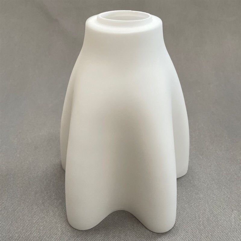 白色玻璃奶白灯罩灯饰配件吊灯欧式风格花瓣纯白e27灯头餐吊灯罩