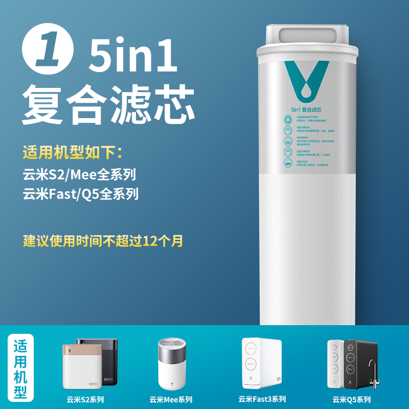 净水器滤芯PP棉前置后知活性炭RO反渗透1号2号3号号云米装