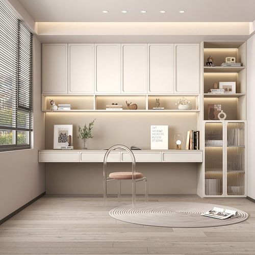 兔宝宝易装定制书柜ENF房客厅改造设计卧室书桌一体办公学习