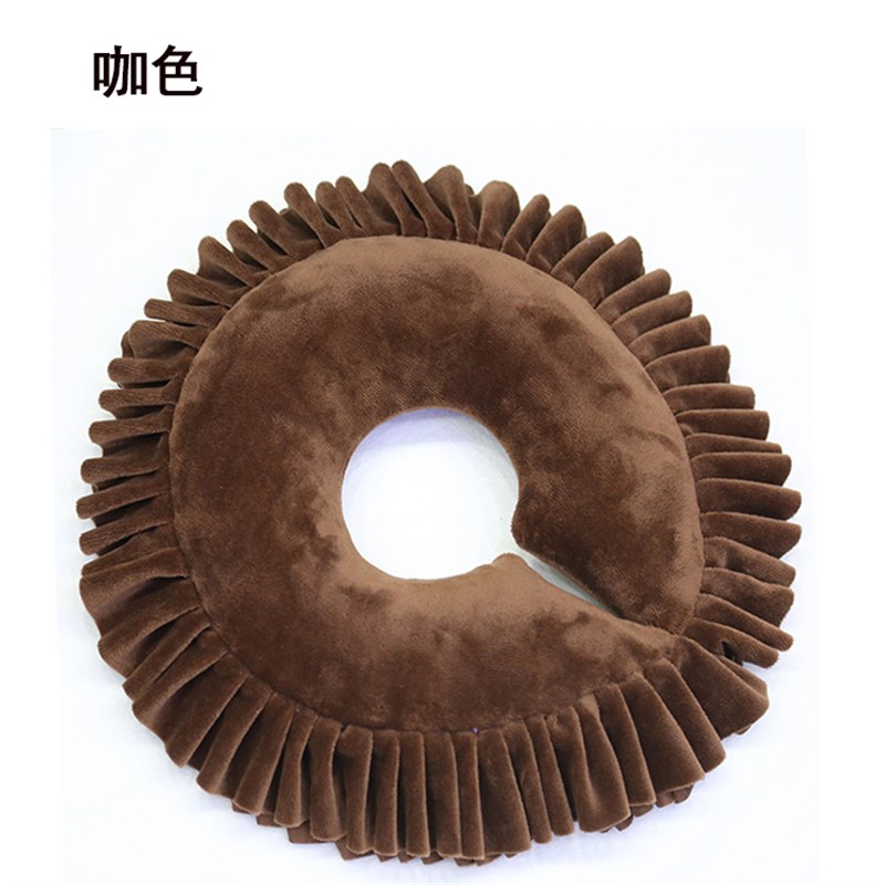 美容院床u形趴趴枕可拆洗圆形按摩床头脸洞口脸枕胸趴垫乳胶枕头