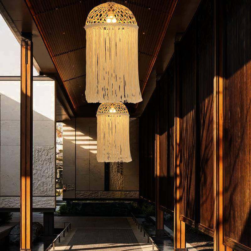 具竹编吊灯古复茶室客厅餐厅麻绳灯中古吊田园民宿卧47室户外灯笼,家装灯饰光源,智能吊灯,淘宝优惠券,粉丝福利购,淘宝优惠卷