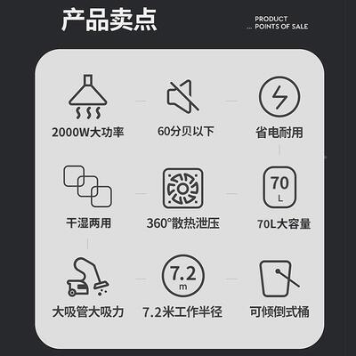 洁霸B50A吸1尘器工业强桶大F吸力吸水机干湿两用式商用洗车店7VYO