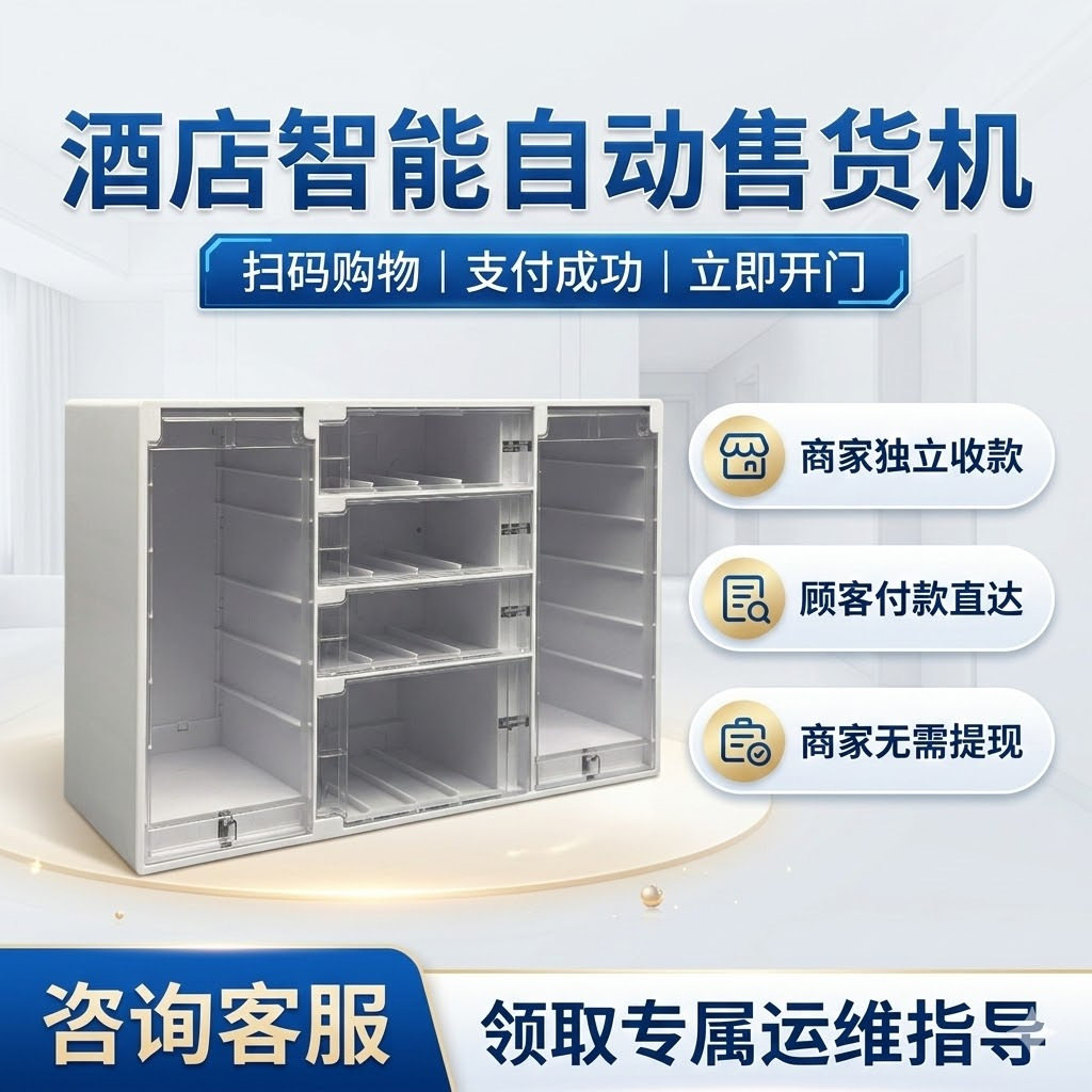酒店小型售货机自助无人商用自动售卖格子柜智能全自动迷你