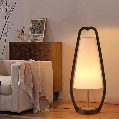 新中式客厅实木简落地灯41607灯古约台卧室书房床头酒店复个性创