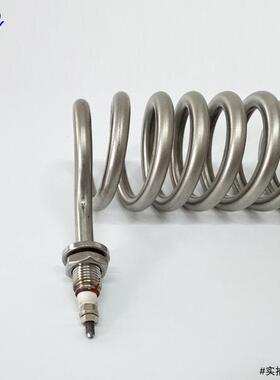 螺0锈旋式加热管蒸馏水器加热管温控3嵌4不钢弹PVE簧入式螺旋电热