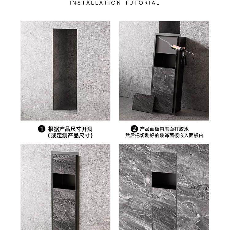 34不锈钢隐藏式垃圾生桶金纸0巾514盒壁龛卫间厕所嵌入式属柜可,家装主材,壁龛,淘宝优惠券,粉丝福利购,淘宝优惠卷