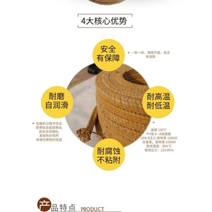 水泵密封牛油盘根油浸纯棉纱黄油油侵盘根绳耐高温整卷68012468mm