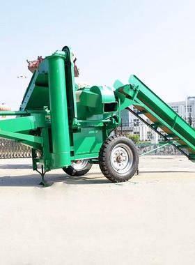 PTO传动米脱粒机5马力柴油玉机带1打玉送米机自动上BOX料输带移动