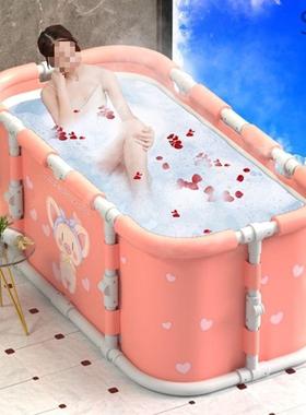 小SH折浴AL101306缸户型大人叠浴桶折叠泡澡可折叠免安装成人家用