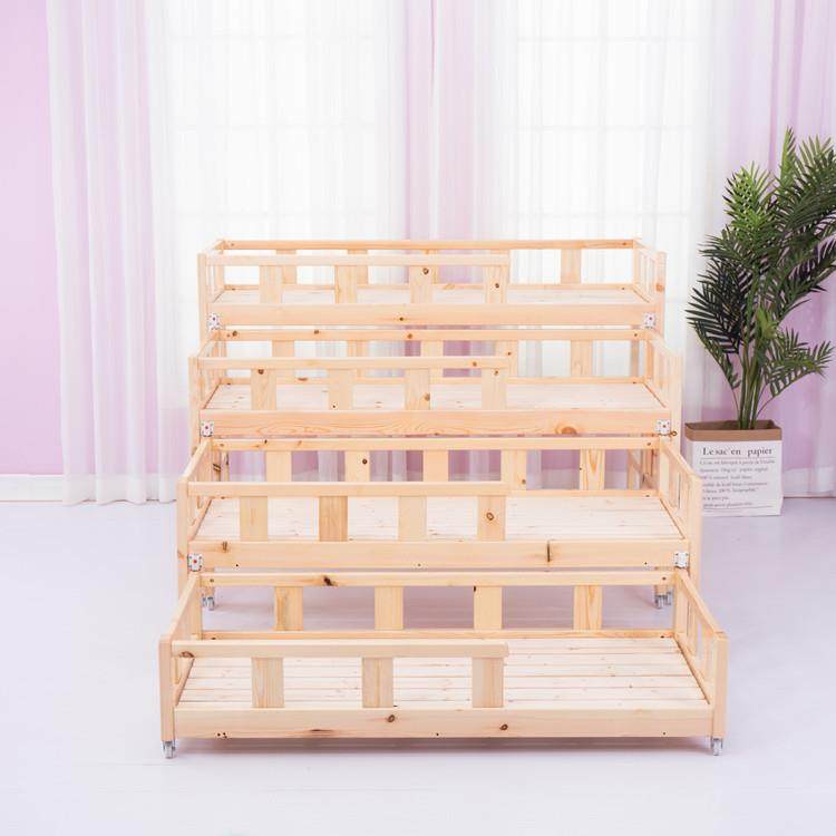 CID幼儿木床四睡层推拉床儿童午抽屉床式小床园可定尺寸