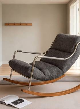 赫尔辛基摇椅休复古轻37482奢厅躺椅阳台可睡觉不人锈钢摇椅客闲