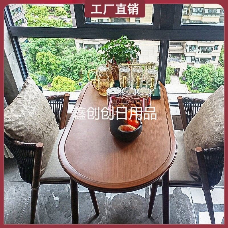|阳台茶桌茶台小户型三件套组合网红桌椅子一套家用茶几一桌二椅