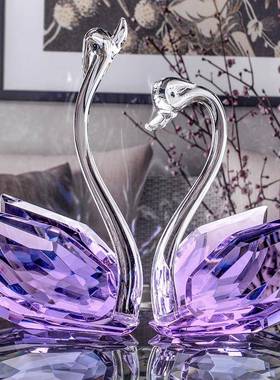 B鹅Z7水晶天摆客厅玄关轻奢玻璃件电视柜酒柜柜台装饰品家WF76JJT