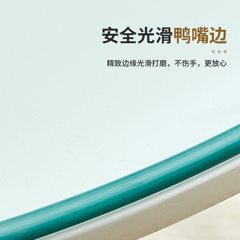 圆桌钢化玻璃桌面餐桌园台玻璃片定制酒店大圆桌家用圆形台面防爆