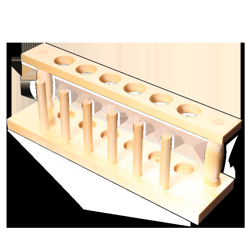 实验室木质试管架两用木制试管架多用途试管支架孔孔原木制作