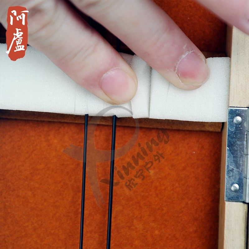 阿卢浮标盒浮漂盒黑长实木鱼漂盒鱼标盒56CM63CM66CM75CM垂钓用品