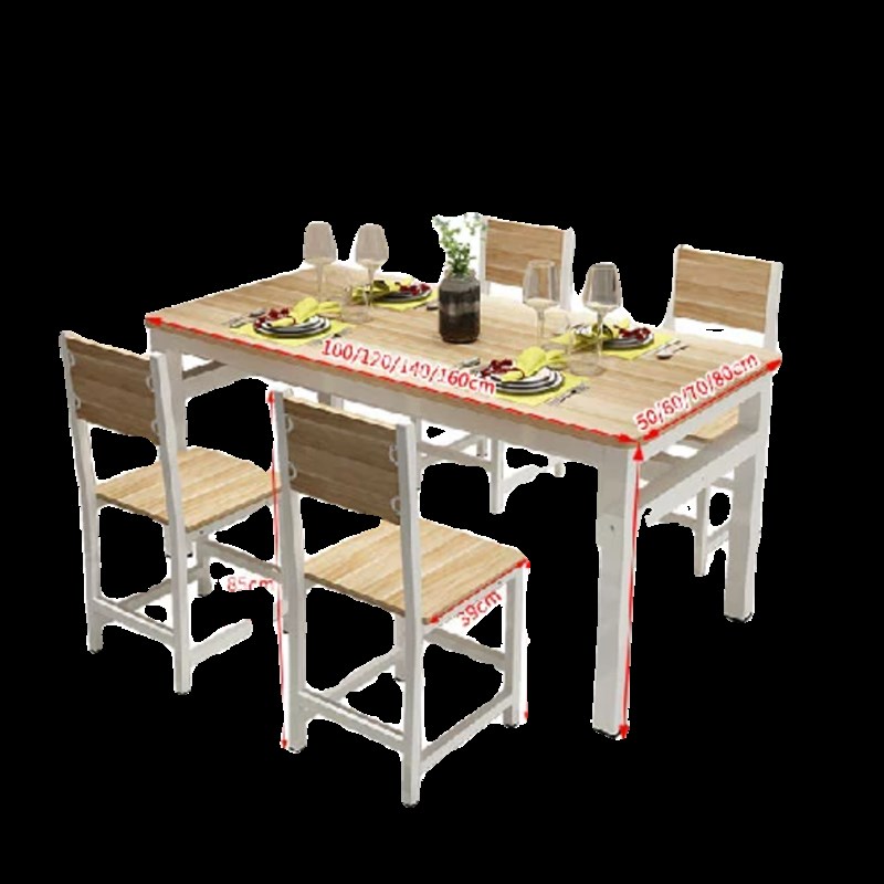 小吃饭店食堂早餐快餐店长方形餐桌椅家用小户型人简约桌椅