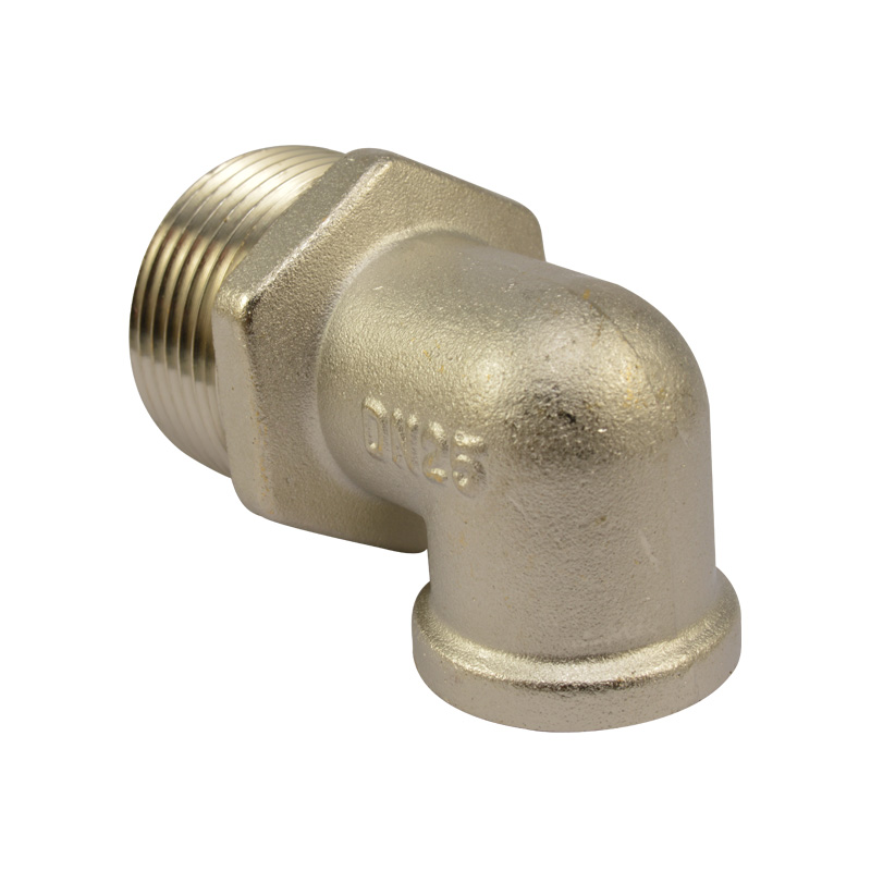 百战门黄铜异径内外丝90度弯头1寸外丝转分内丝水管接头配件