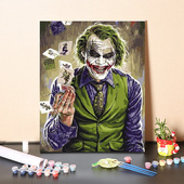数字油画diy填充小丑工业风手绘涂鸦人物装 饰挂画手工填色油彩画