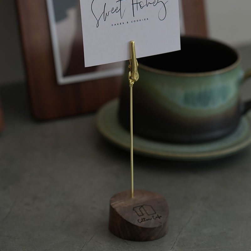 便利贴立夹 桌面留言夹子拍立得立牌架办公桌台卡签面包标签摆件