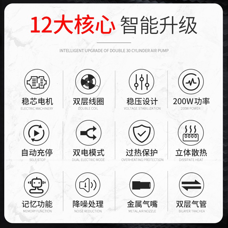 车载充气泵小轿车便携式汽车电动轮胎多功能v加气泵车用打气筒