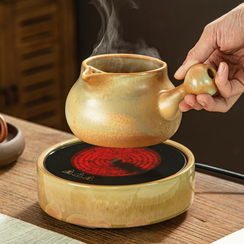 养生茶壶罐罐茶壶烤奶柴烧自制下午茶侧把壶电陶炉套装围炉煮茶锅