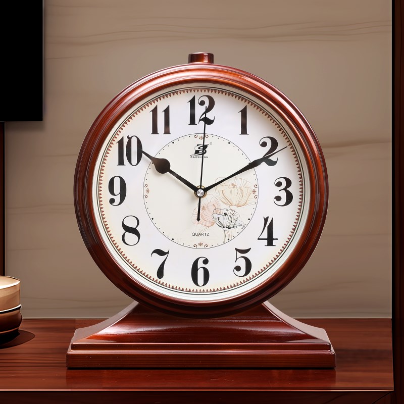 坐钟客厅202新款时钟摆台式老式钟表摆放式座钟中式家用桌面摆件