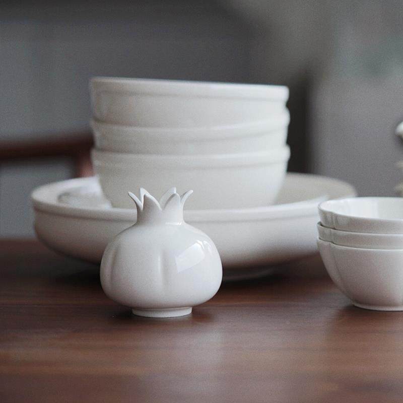 曼叙恬素榴陶瓷草木灰创意石花器餐桌茶席号小桌花CNT瓶面摆件