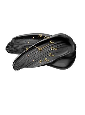 带钟表餐厅壁装饰画级102304-z奢抽象肌理感饭厅餐桌挂画轻高感客